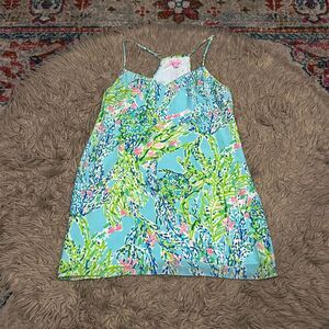 Lilly Pulitzer Sky Blue Heaven silk dress XL